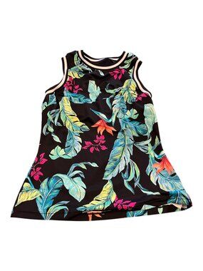 SEAFOLLY AUSTRALIA Tankini Swim Top Rash Guard Size 10 Tropical Floral